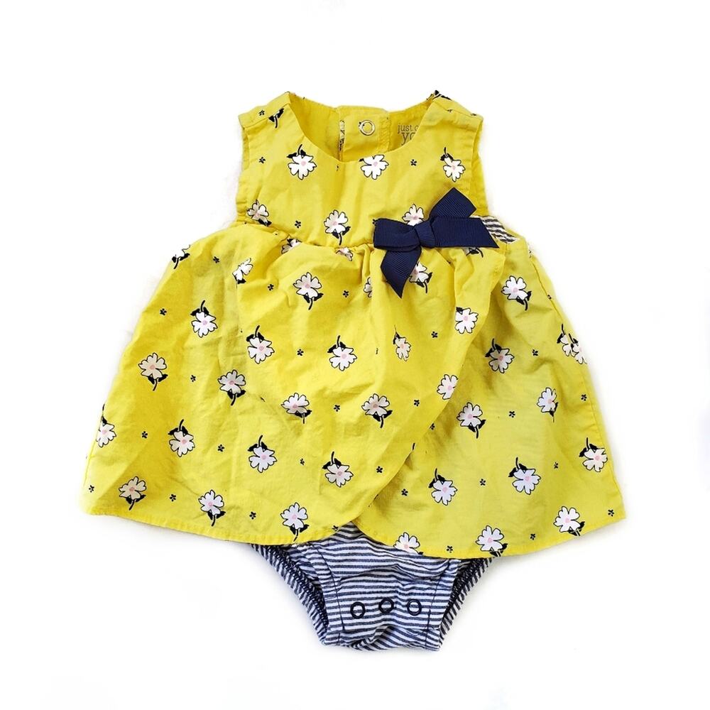 Carter's | Floral Bow Yellow Baby Dress